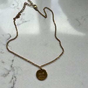 Faith over fear gold necklace